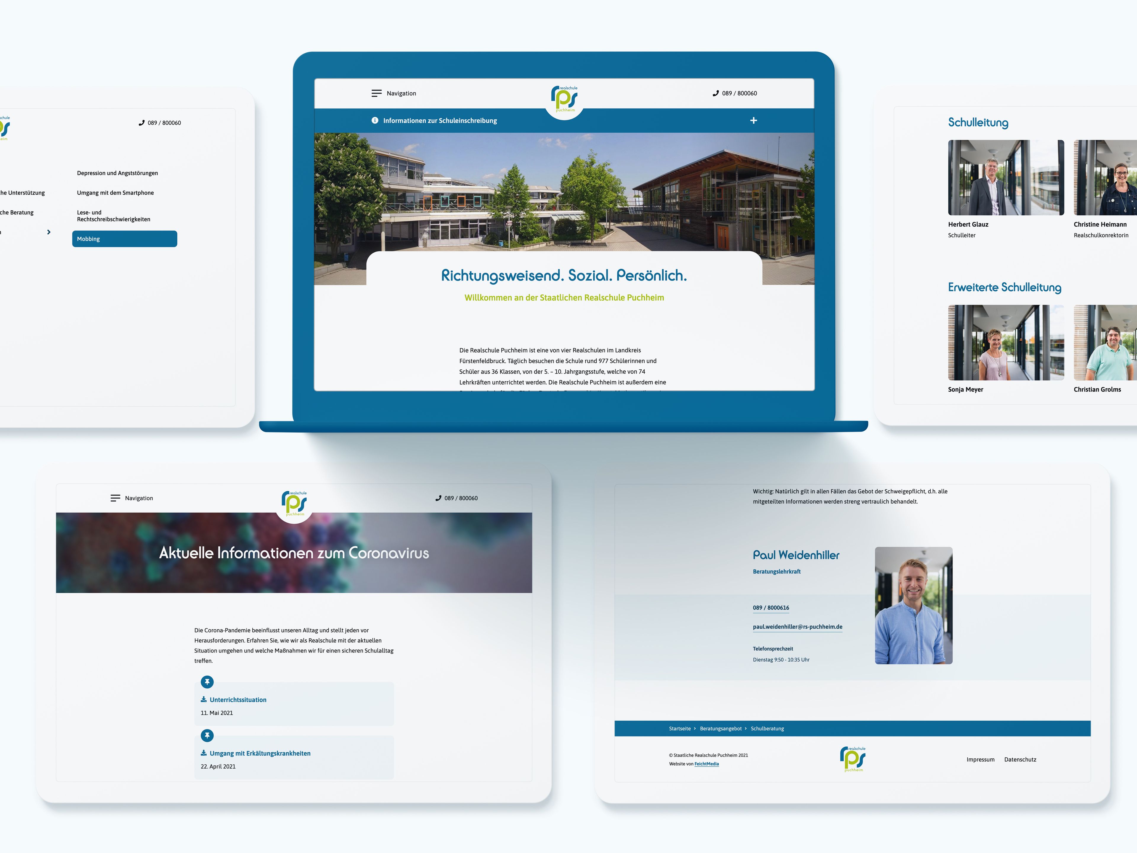 Realschule Puchheim Website Layouts