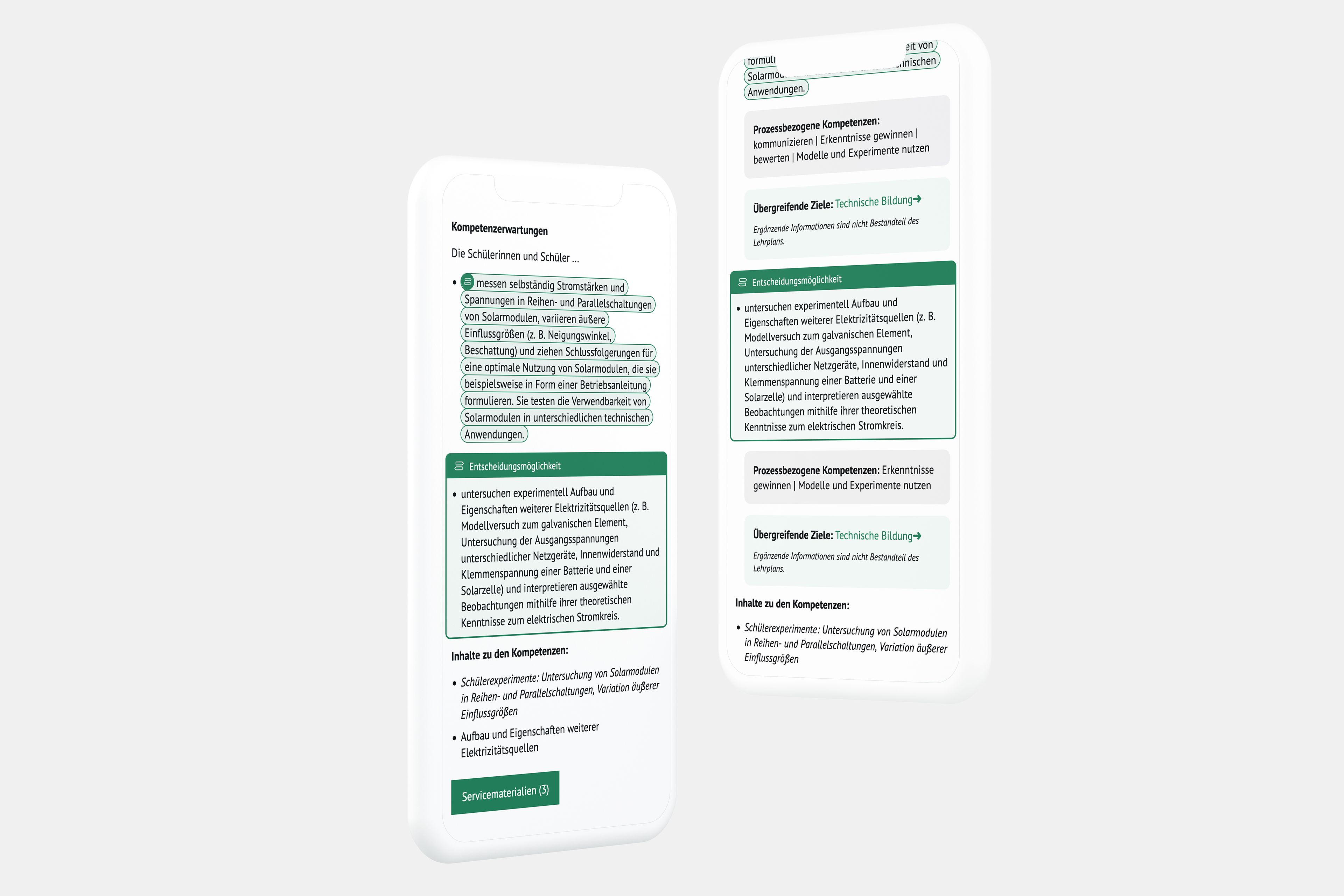 LehrplanPLUS-Kennzeichnungssystem auf mobilen Endgeräten