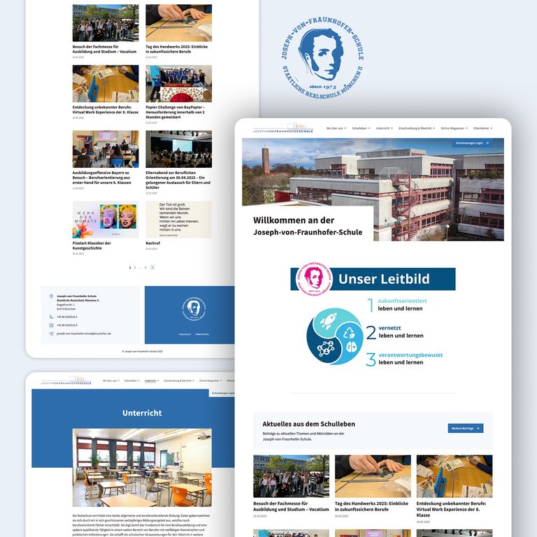 Website-Relaunch der Joseph-von-Fraunhofer-Schule Staatliche Realschule München II