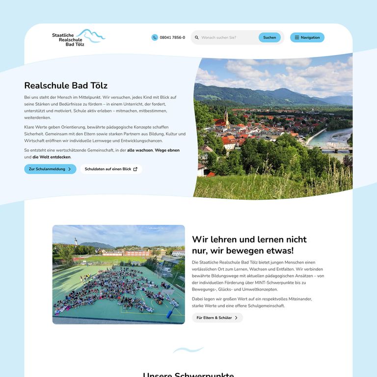 Website-Relaunch der Realschule Bad Tölz