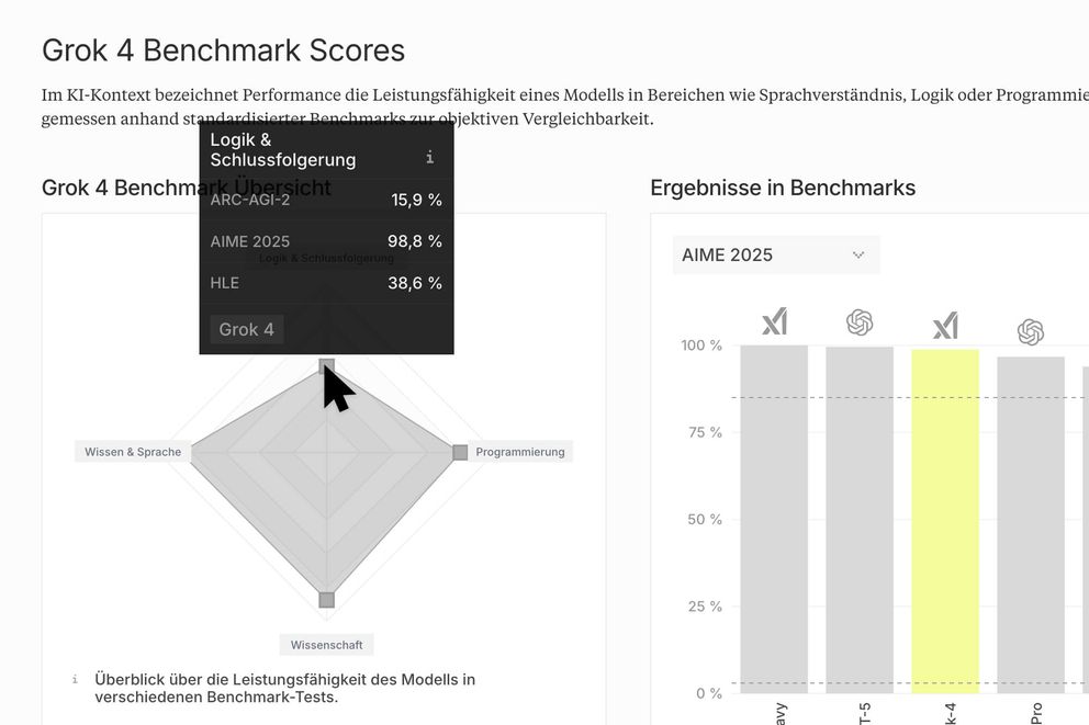 Interaktives Spider Web Chart mit Tooltip beim Hovern