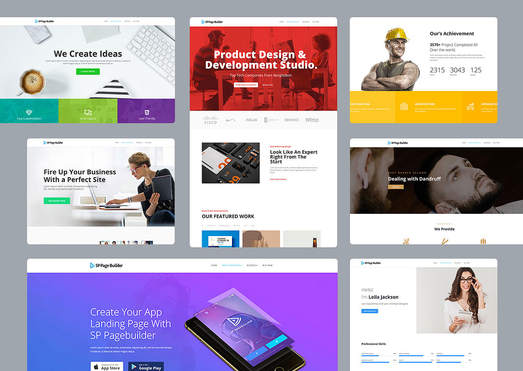 SP Page Builder Template Layouts
